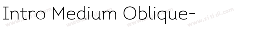 Intro Medium Oblique字体转换